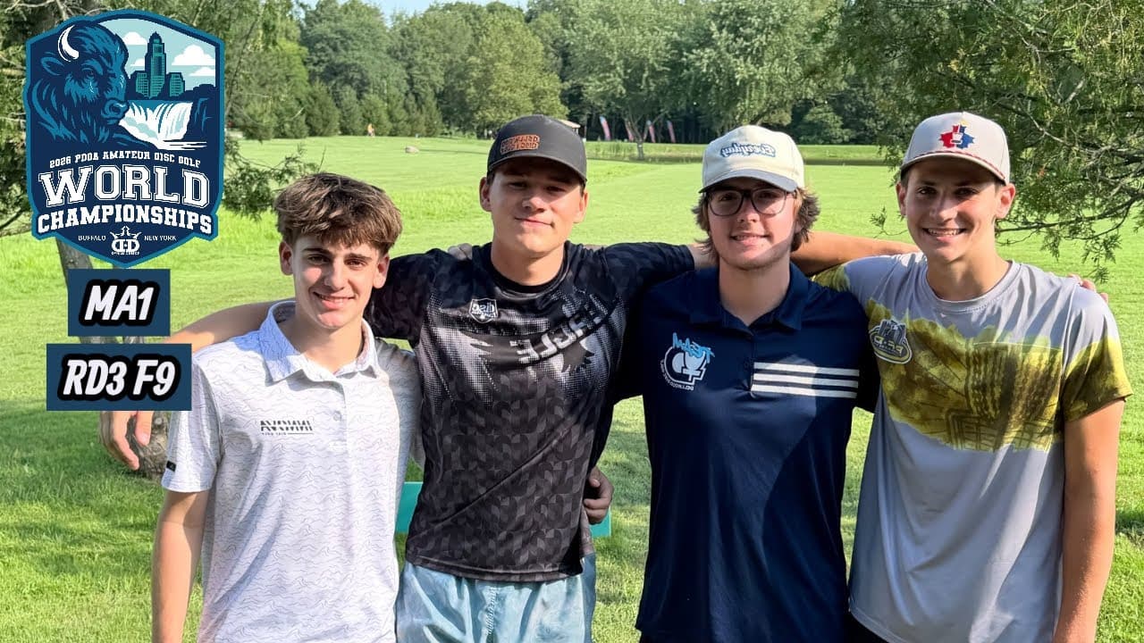 2026 PDGA Amateur Worlds Championships - Bednar, Hadders, Feil, Yoder | MA1 RD3 F9 | Royalton Ravine